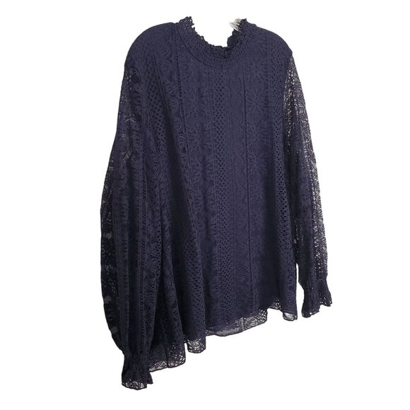Sheryl Crow Tops - Sheryl Crow NWT Plus Size 3X Top Open Lace Overlay Romantic Feminine Ruffle